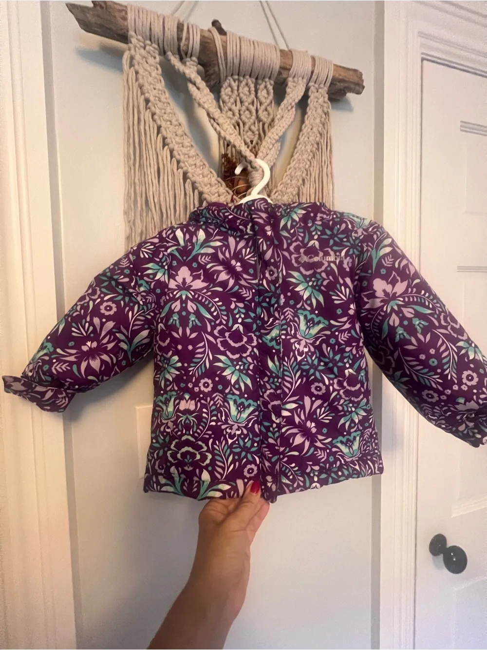 Columbia Purple Floral Hooded Puffer
